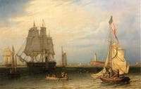 Shipping in President Roads, Off Boston Light