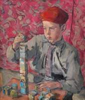 Boy Playing with Bricks