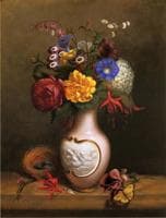 Floral Arrangement with Birds Nest