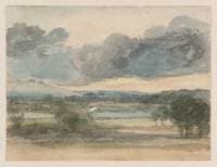 View over a Valley (Probably Epsom Downs)