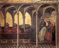 Approval of the New Carmelite Order by Pope Honorius IV (predella panel)