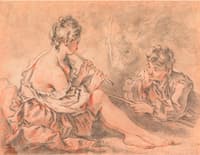 Shepherdess Piping to a Shepherd