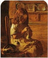 Little Girl Sewing