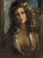 Ophélie with Flowers in her Hair