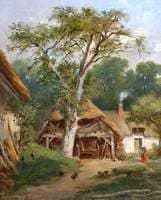 Farm Buildings among Trees