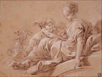 Young Woman with Two Putti