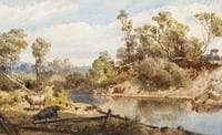 Cattle by a Stream