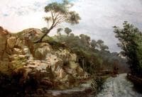 Hillside Country Road with Horseman