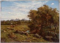 Terrinallum House and Emu Creek from near the Lower Garden Gate