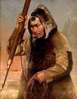 Eskimo Throwing a Harpoon