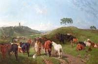 Gypsy Encampment with Horses and Cattle