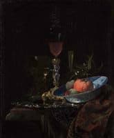 Wine Glass and Bowl of Fruit