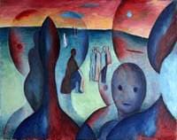 Abstract Landscape with Figures