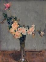 Roses in a Glass Vase