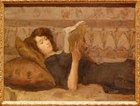 Girl Reading on a Divan