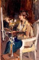 Artist in the studio