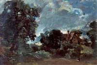 A Cottage and Lane at Langham (sketch for 'The Glebe Farm')