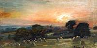 A Hayfield near East Bergholt at Sunset