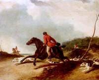 A Huntsman Encouraging Hounds