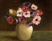 Anemones in a Ceramic Vase