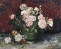 Vase with Peonies and Roses