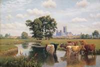 Canterbury Cathedral from the Stour Meadows, Kent