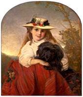 A Young Girl with a Dog
