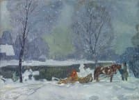 Winter. Snowfall
