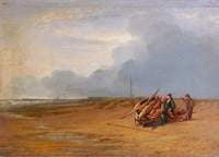 Yarmouth Beach with the Nelson Monument in Distance, Norfolk