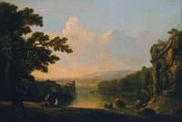 River Scene with Ruins
