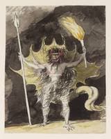 A Devil with Torch and Spear