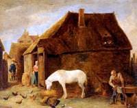 Continental Farmyard Scene