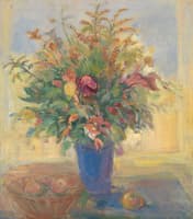 Bouquet in a Blue Vase