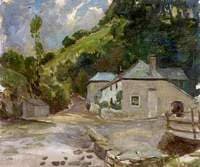 House on a Roadside by Water