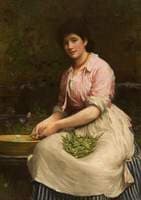 Girl Shelling Peas