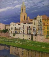 The River Passing Through Girona