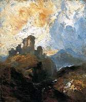 Mountain Landscape, Castle Ruins