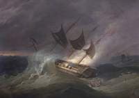 Burning of 'Kent' in 1825