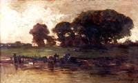 Cattle at a Stream, Evening