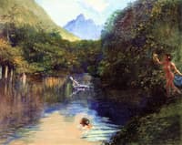 Ford at the Upper End of the Vai-te-piha (Tautira River), Tahiti, 1891