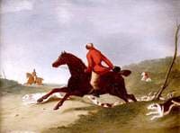 A Huntsman Encouraging Hounds (after Abraham Cooper)