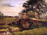 Landscape with Sheep and a Bridge