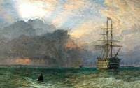 Man-of War and a Stormy Sunset: The Guardship