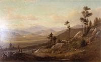 Picnic on "Artist's Ledge," Overlooking Conway Meadows, New Hampshire