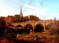 A View of English Bridge, Shrewsbury, Shropshire