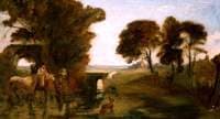 Horses and Figures at a Ford