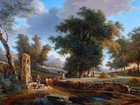 Landscape with Figures and a Gothic Monument