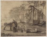 Churchyard with Donkeys