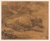 Study of a Cow in a Landscape