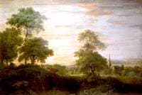 Landscape, Church and Village